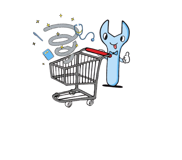 Cursito Mascot with Shopping Cart